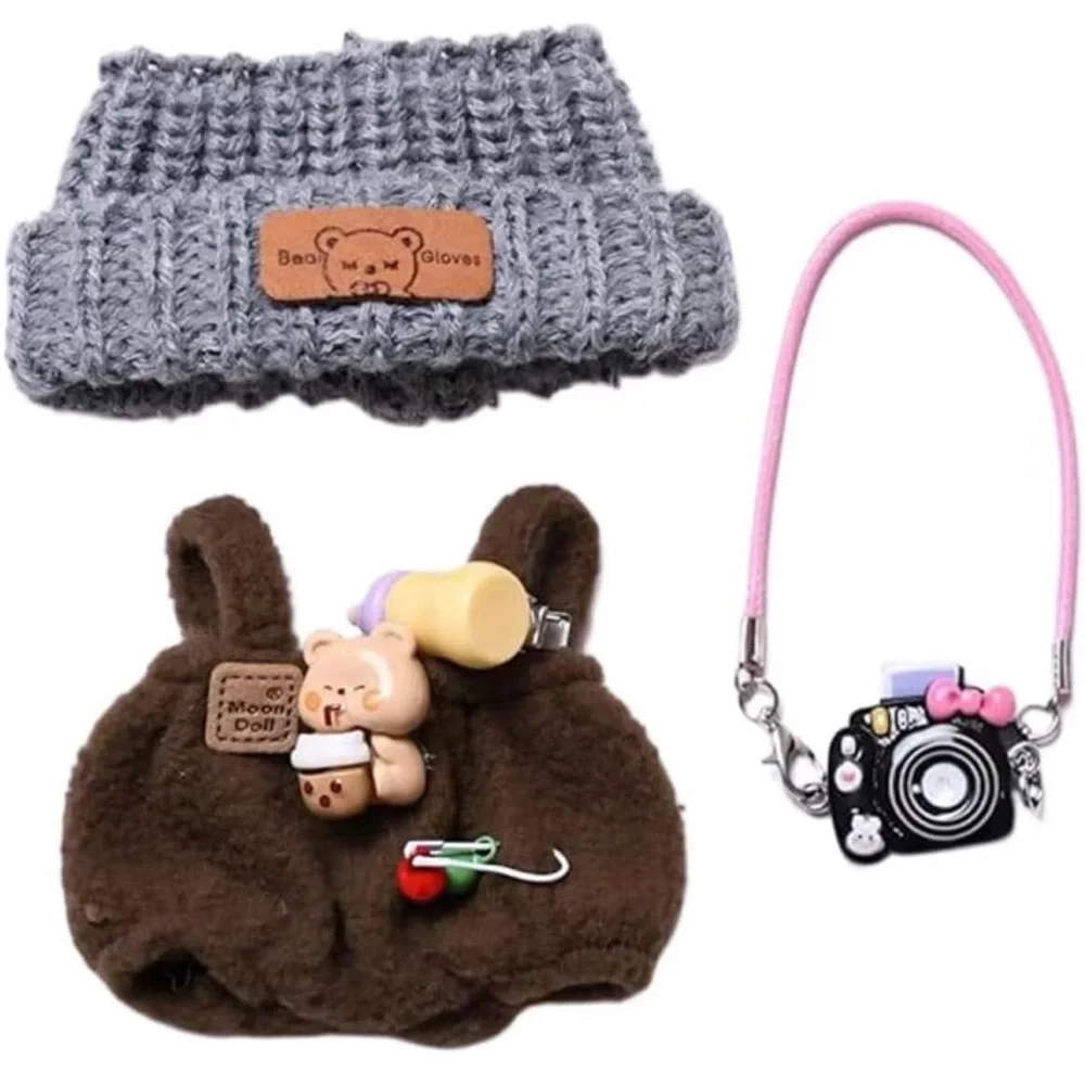NEW NIP 3pcs Labubu Clothing Outfit Hat Camera